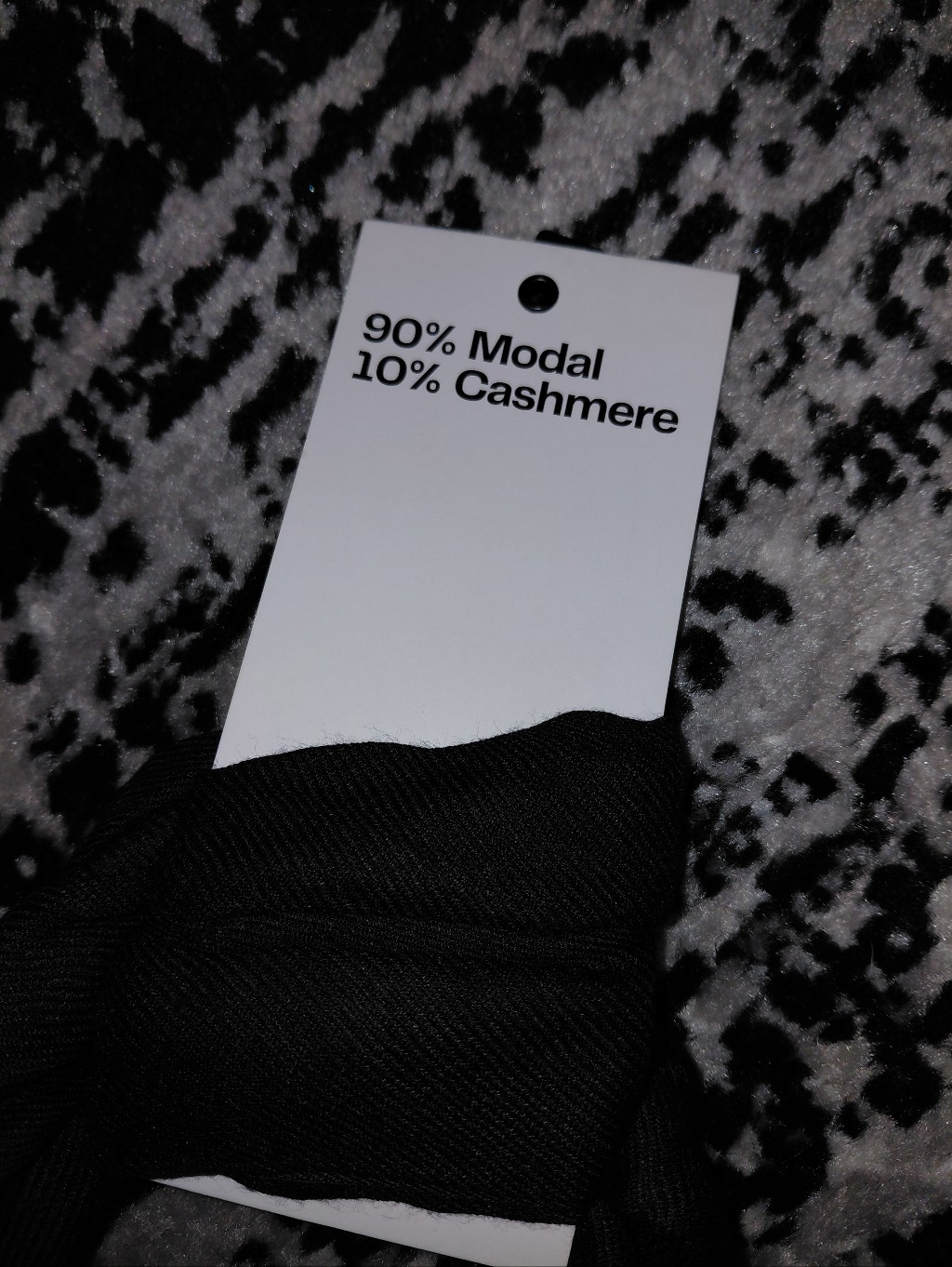 Nordstrom Modal Cashmere Twill Wrap Scarf Black Oversized Quiet Luxury Nwt Cc — image 7 of 8